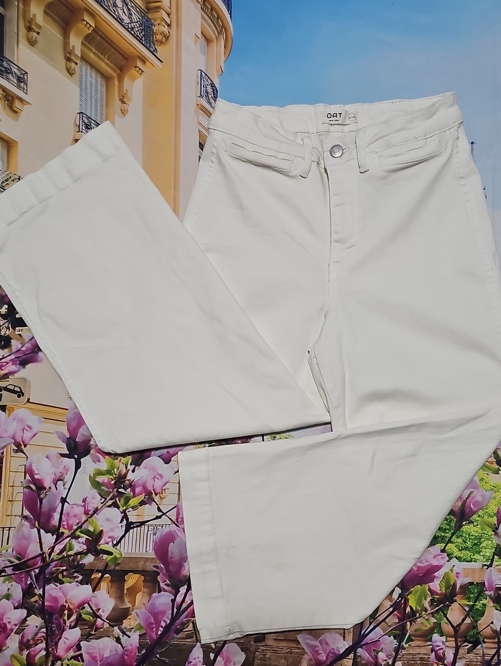 Oat New York High Waist Straight-Leg Cropped Jeans Size 6/28